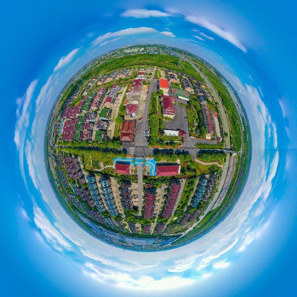 用球型平面图及vr全景图的方式 向大家展示漕泾镇各个村(居 此时