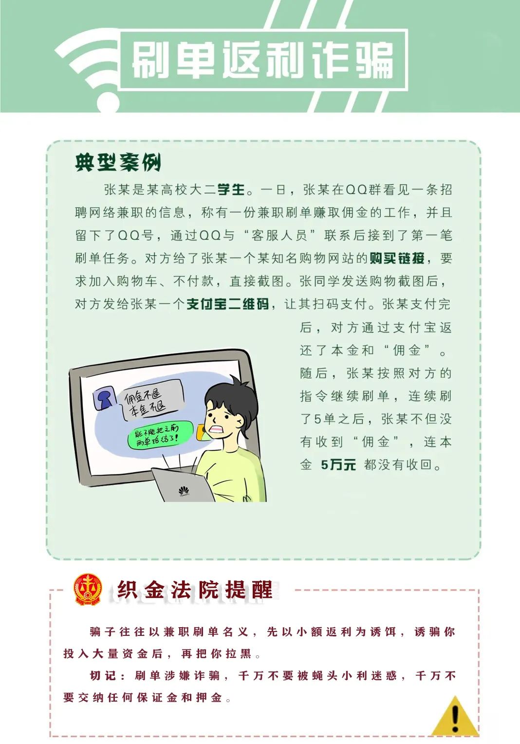 所有人,网络贷款,刷单返利?你被诈骗了!