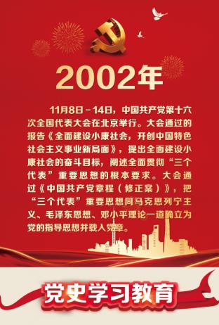 【建党百年大事记】中国共产党百年大事记学习——2002年