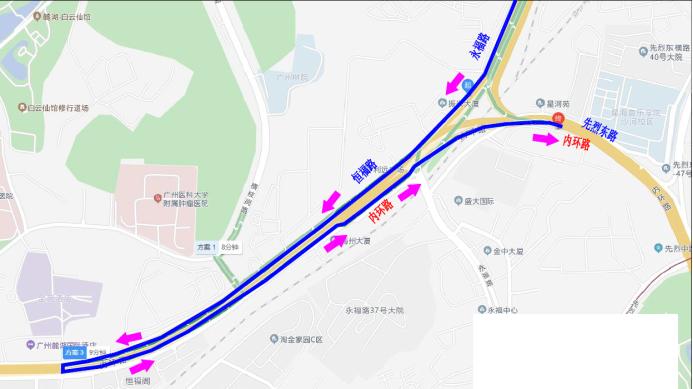 内环路b线永福路入口匝道将于6月25日及26日进行夜间封闭检测,过往