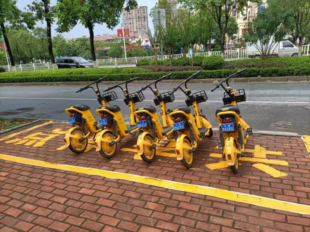 桂中大道共享电单车停放点(美团电单车供图)