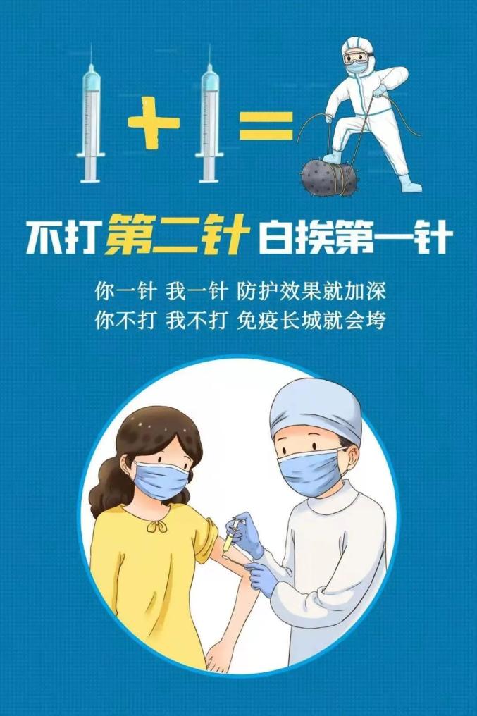 新冠疫苗第二针我们都打了就差你了