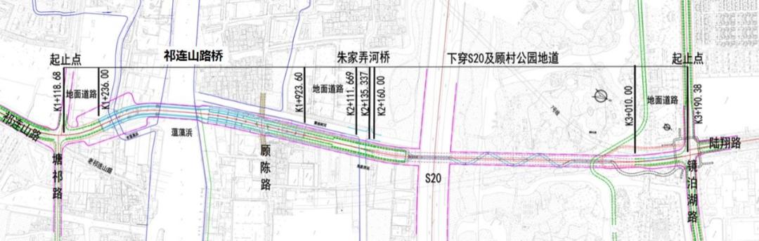 澎湃号>上海宝山> 据悉,陆翔路-祁连山路是上海市打通断头路项目,项目