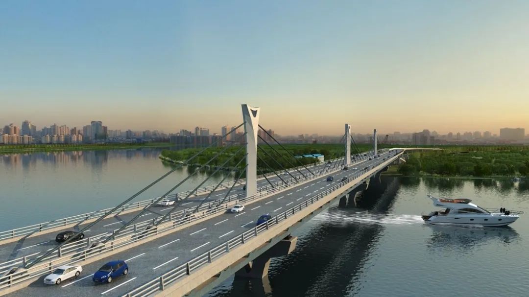 一直备受市民关注作为赣州首座双层景观大桥蟠龙大桥上层通车,下层行