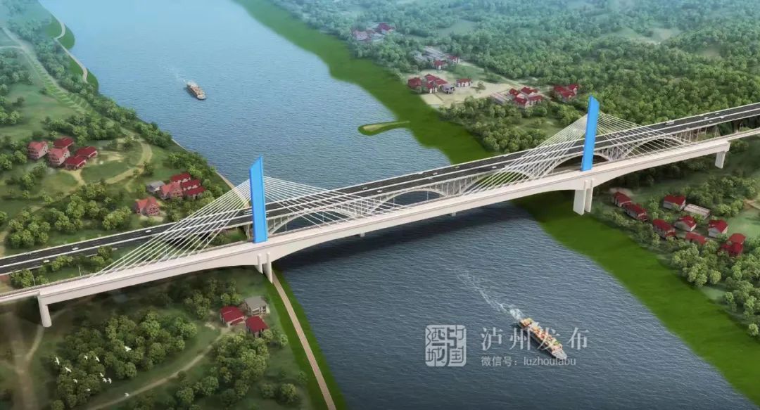 国内最大跨度铁路单索面斜拉桥泸州这座沱江大桥动工