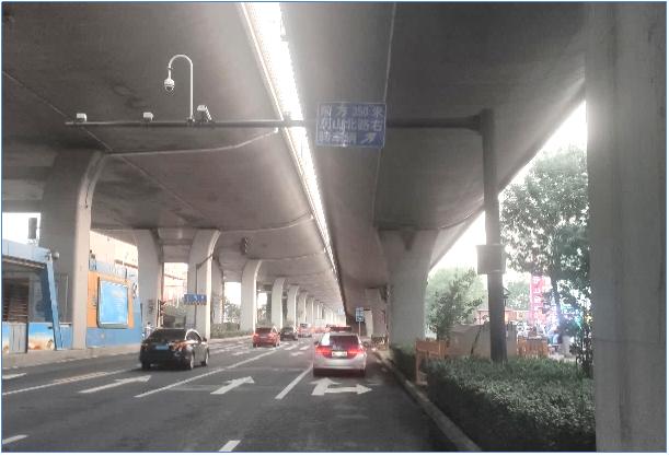 注意北园高架历山路口下桥车辆禁左