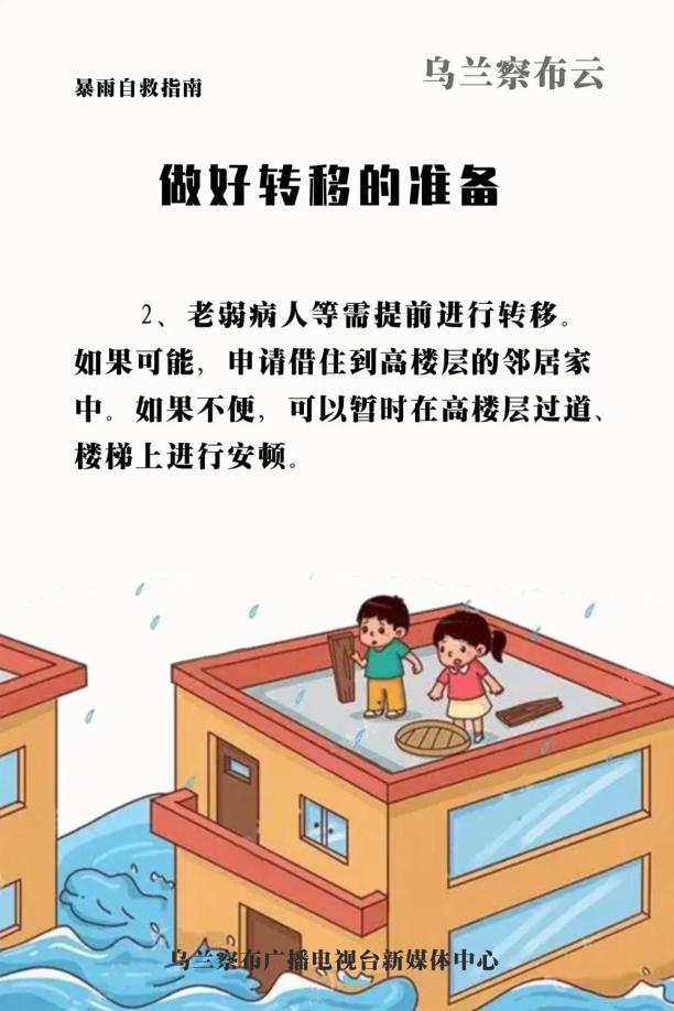 海报丨暴雨自救指南(二):社区自救和居家自救