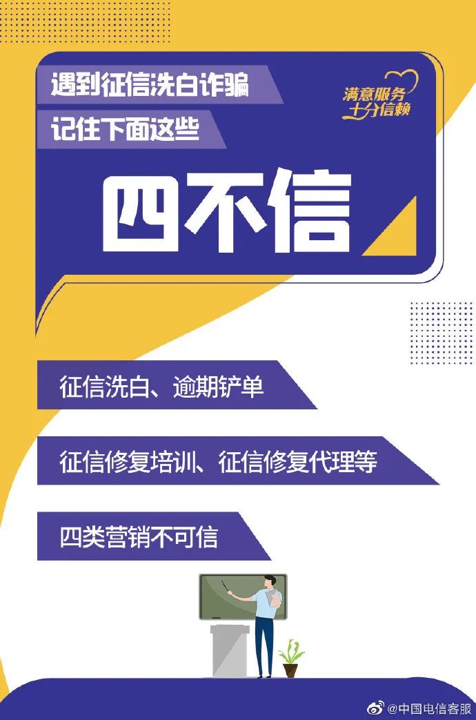 反电诈宣传个人征信记录可以洗白宣称能洗白的都是骗子防骗大数据昨天