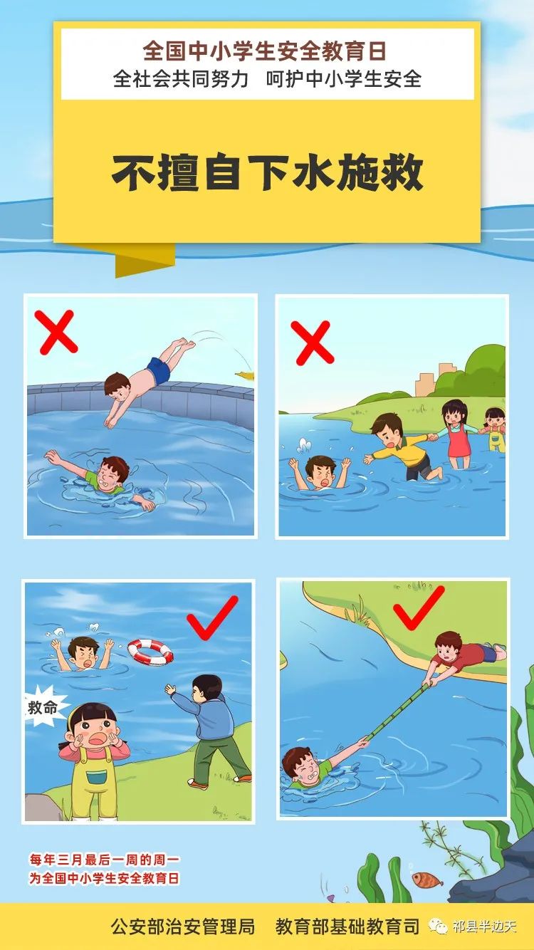 【宣传小贴士】暑期安全提醒,玩水预防溺水!