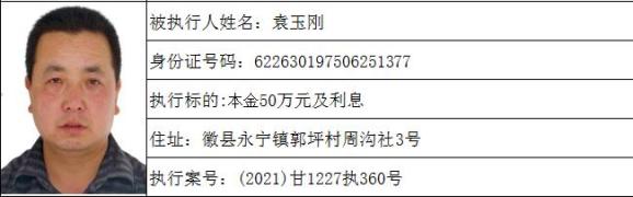 我为群众办实事徽县法院发布新一批失信被执行人名单