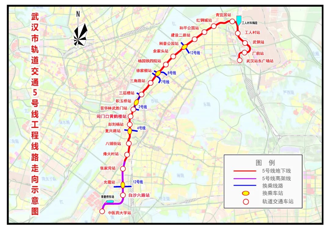 武汉这3条地铁年内开通附线路图