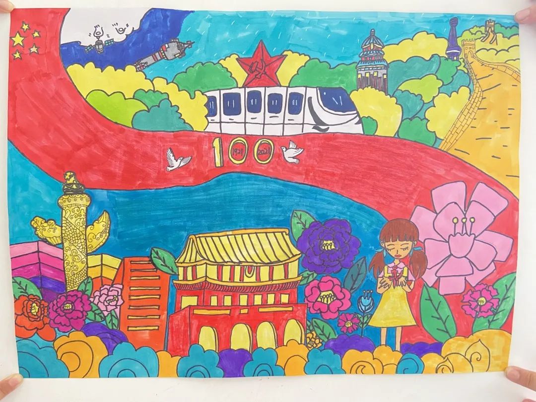 薪火相传跟党走作品展示②小学绘画篇