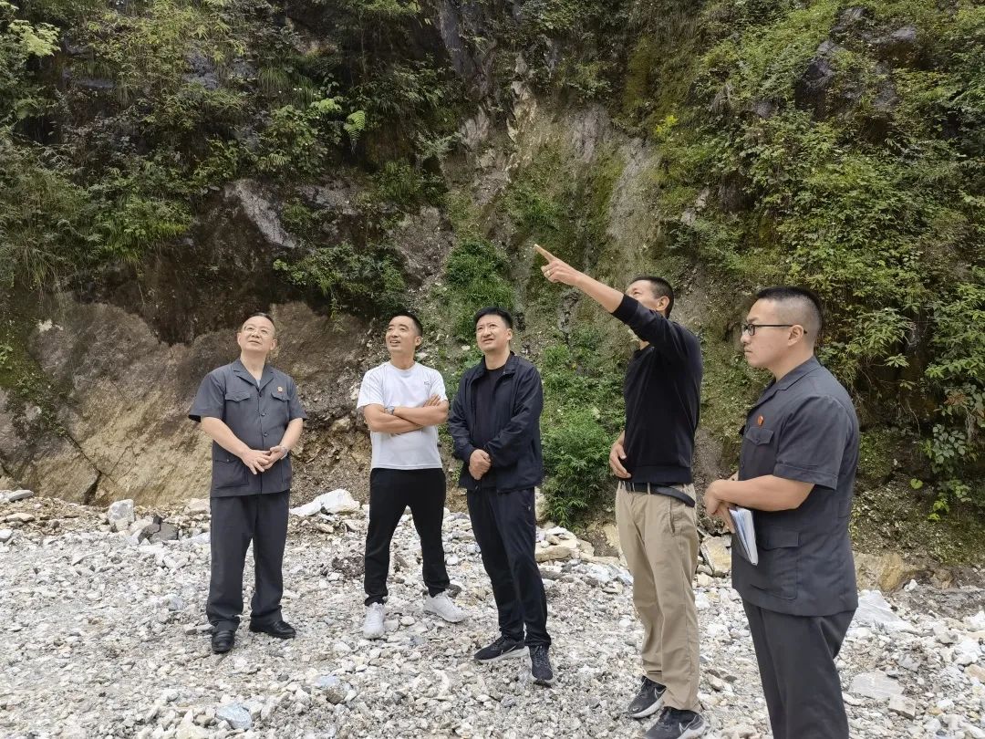 宝兴法院党组书记,院长冯川江督导矿山生态修复工作