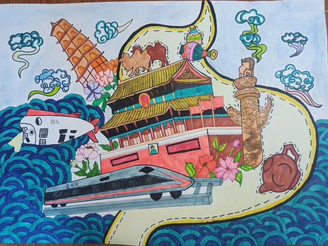 薪火相传跟党走作品展示③中学绘画篇