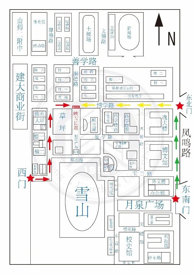 地点:山东建筑大学新校区映雪长廊