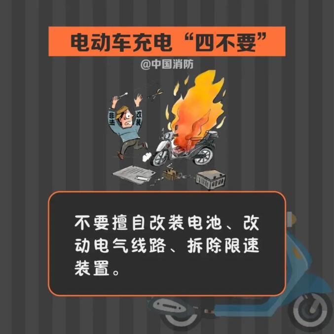 再次提醒大家:为了自己和家人的安全请将电动自行车停放在室外充电站