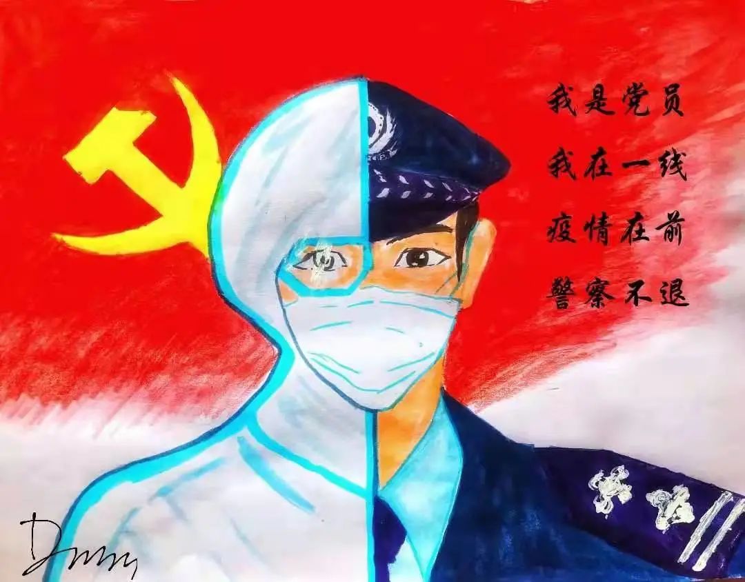 【战疫情】华亭公安:抗击疫情系列手绘作品