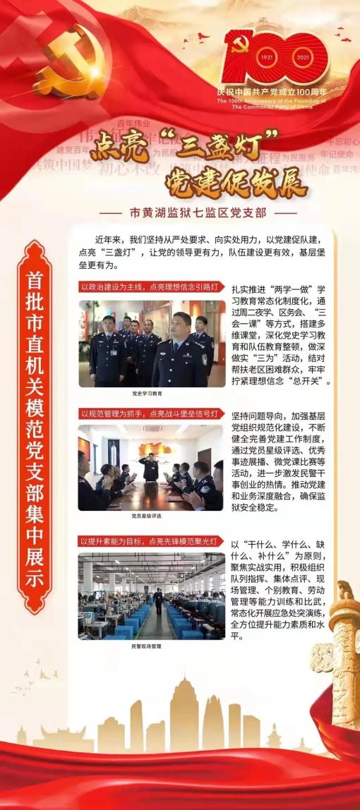 首批市直机关模范党支部集中展示市黄湖监狱七监区党支部