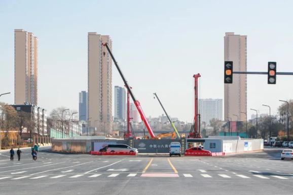 航拍太原迎泽大街东延通车在即