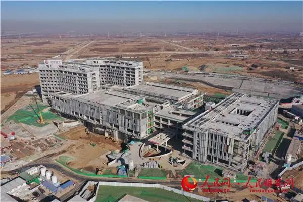 图为雄安宣武医院建设现场.人民网李兆民 摄