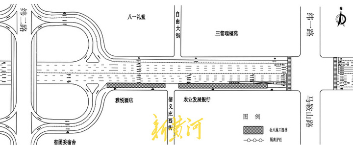 一期施工交通组织示意图