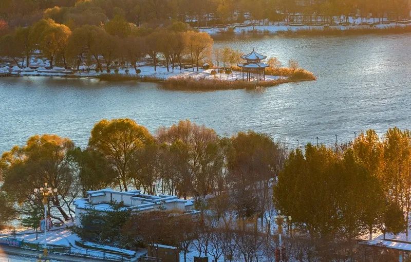 生态摄影:滦南县北河公园雪景