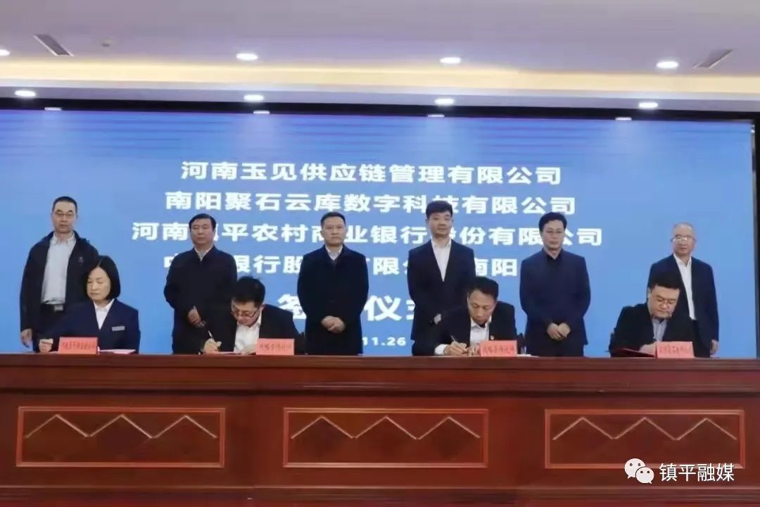 五个项目签约镇平县宝玉石产业供应链战略合作伙伴签约仪式举行