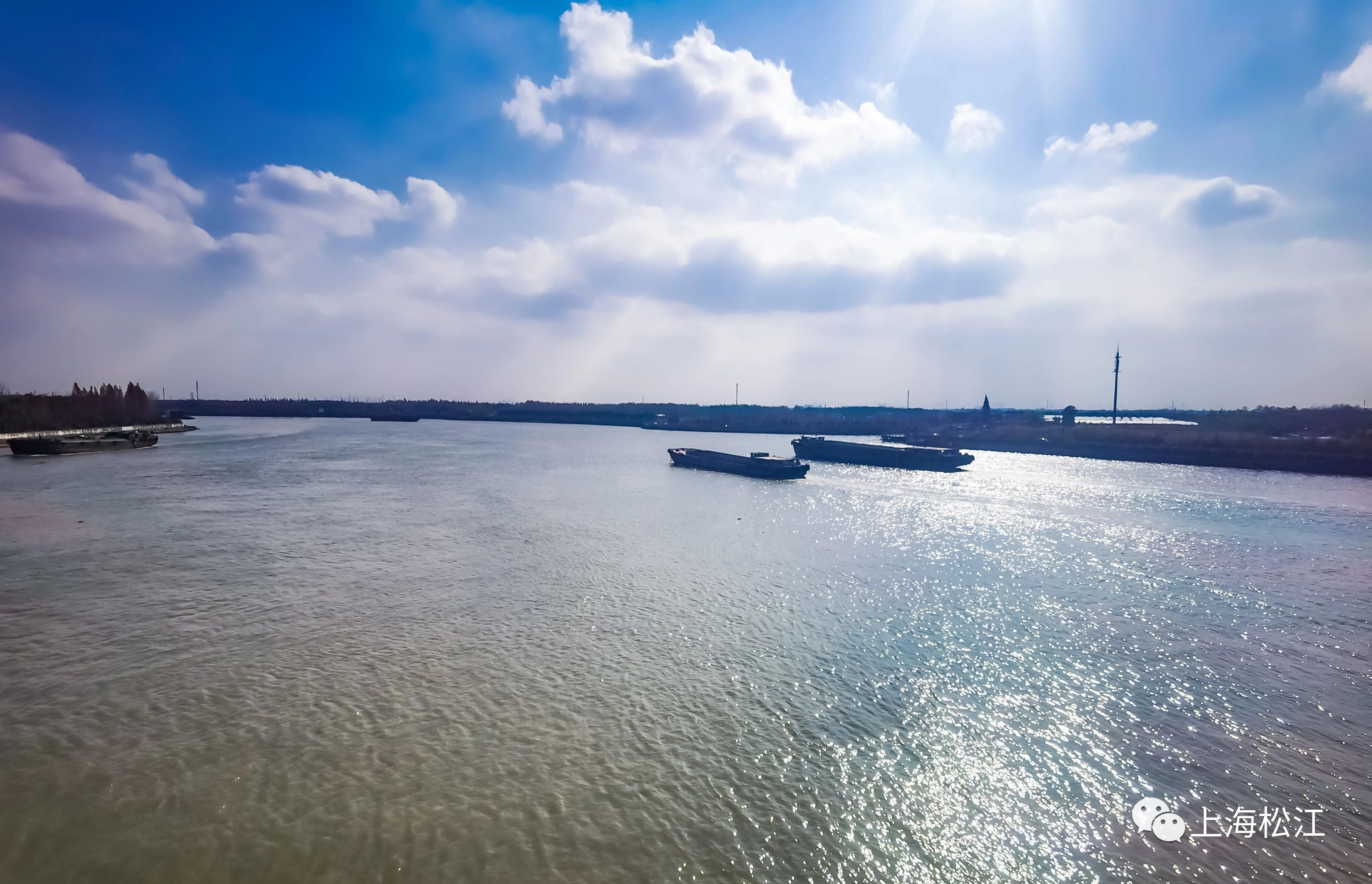 上海松江                     淀浦河(九亭段)滨水景观带二期建设