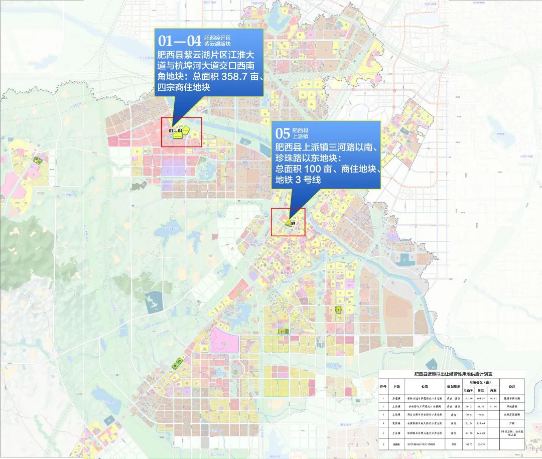 云上读地见肥西近期拟推5宗商住用地