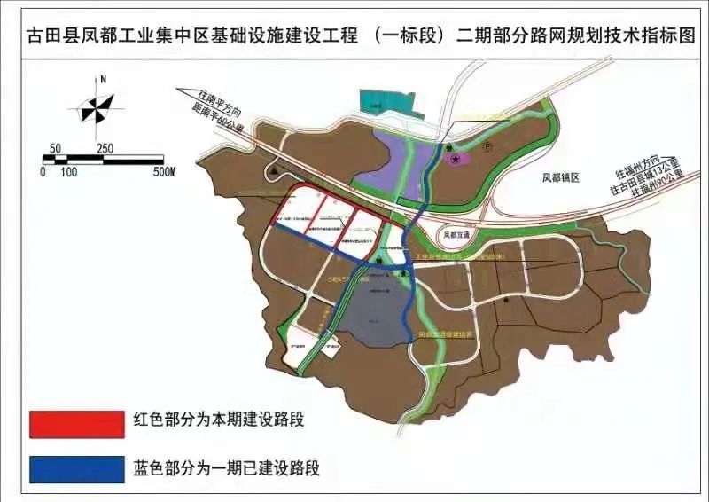 路网建设项目古田县凤都工业集中区基础设施建设工程(一标段)二期路网