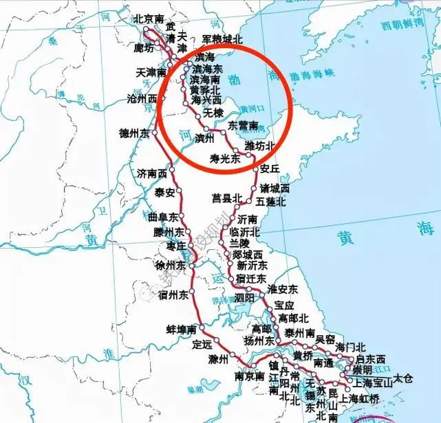 并与在建的潍烟高铁构成环渤海南岸高铁通道