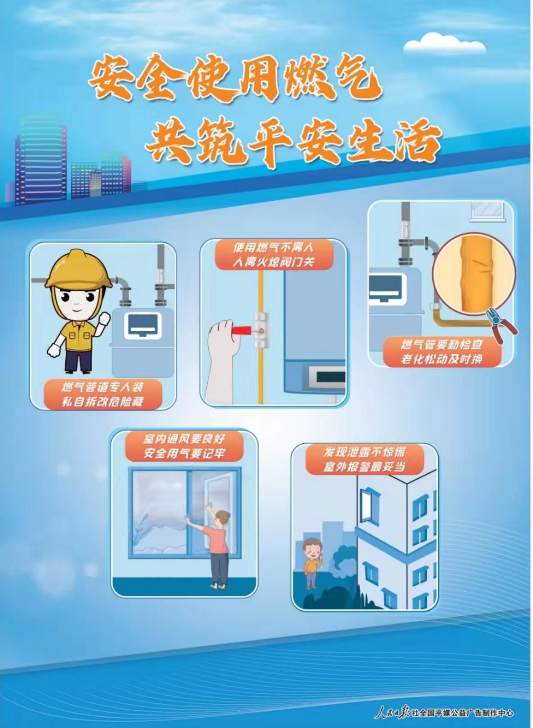 公益广告海报安全使用燃气共筑平安生活