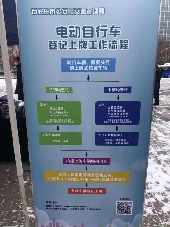 电动车登记上牌的工作流程一起来看看石家庄电动自行车牌照长什么样吧