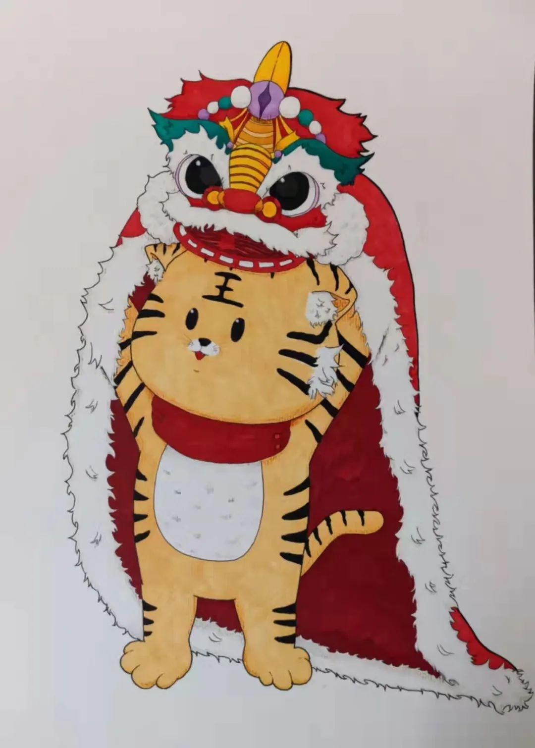 张天成虎虎生威"大猛虎"绘画"虎"春节期间,我们向大家发出"虎年征集令