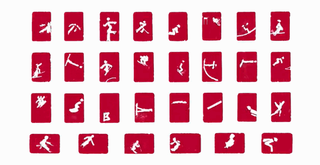 历史上经典的红白体育图标已经早早发布出来北京冬奥会盛大开幕一起来