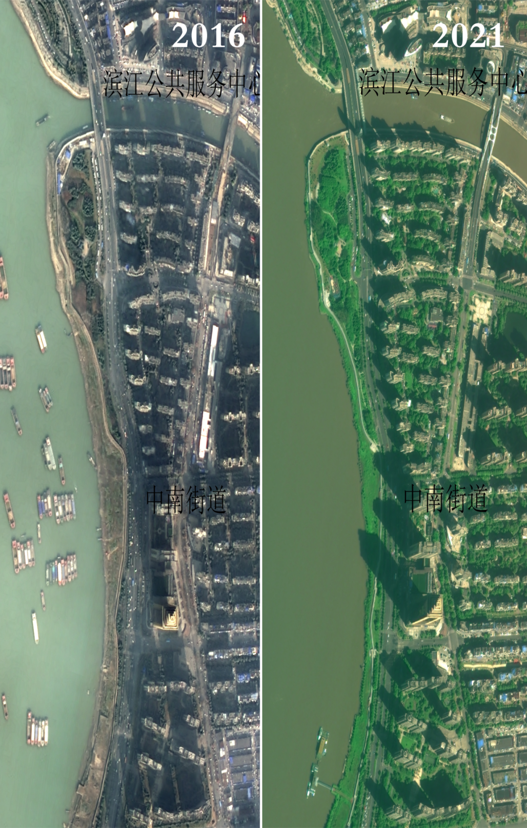 芜湖市弋江区箱子拐段卫星遥感影像图.