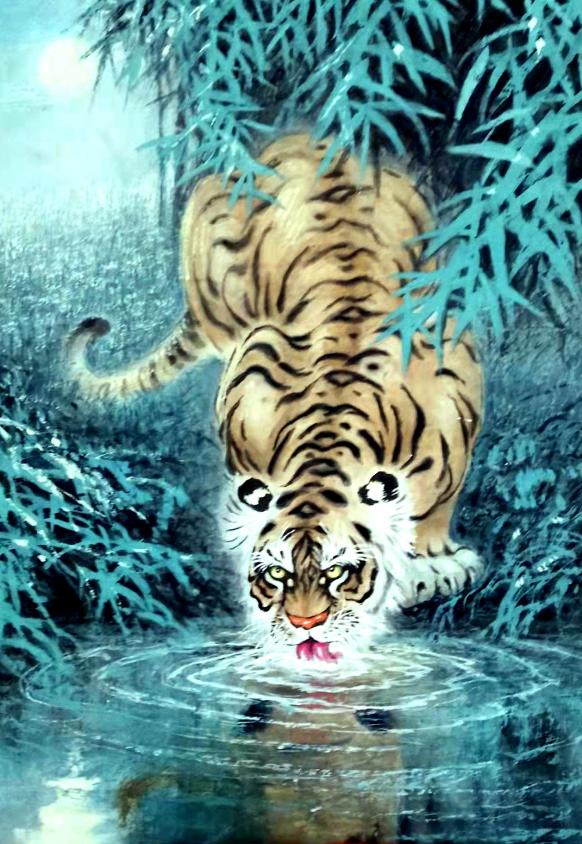 言道:"画虎画皮难画骨",想要画出它的风姿并不是件容易的事情.