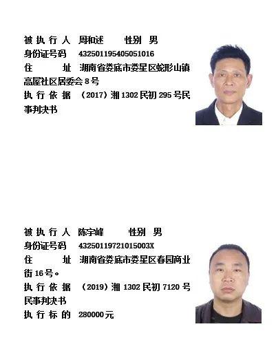 失信曝光台娄底法院最新失信被执行人名单来了