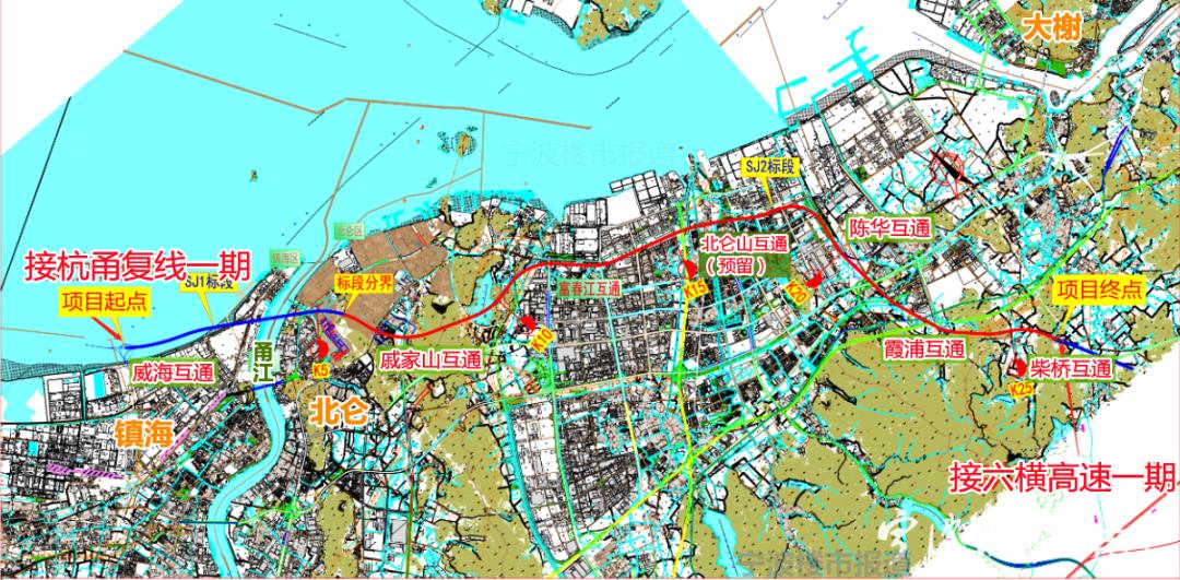 宁波将新建7段高速公路有2段涉及北仑