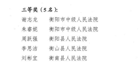 届刑事审判技能竞赛,通过审判技能比拼,衡山县人民法院获得优秀组织奖