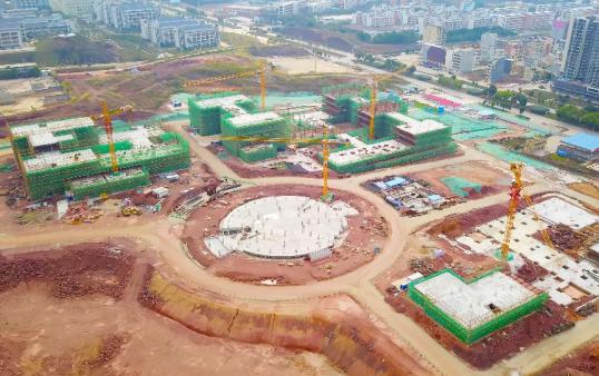 防疫建设两不误广师大河源校区一期主体工程已完成60