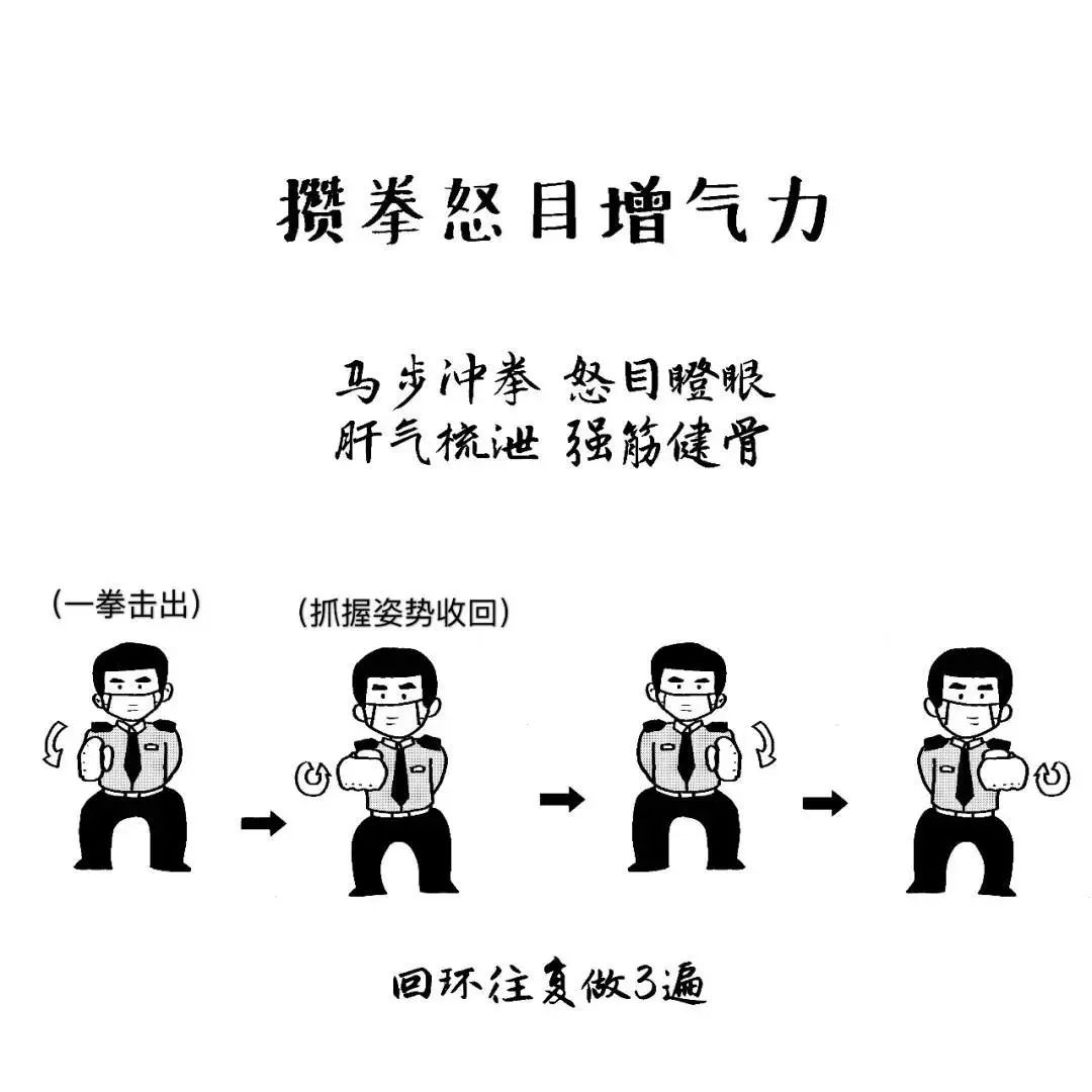 战"疫"期间注意锻炼!一起来看萌警漫画"警营八段锦"