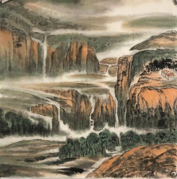 《万水千山总是情》国画 高萍