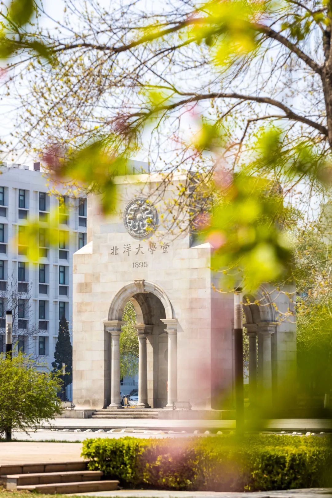 南开法院                       四月来临,天津大学春色满园,海棠枝