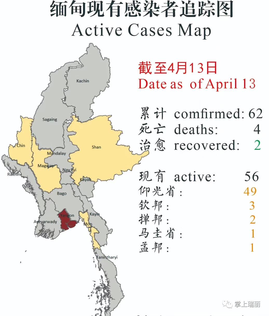 缅甸累计确诊62例