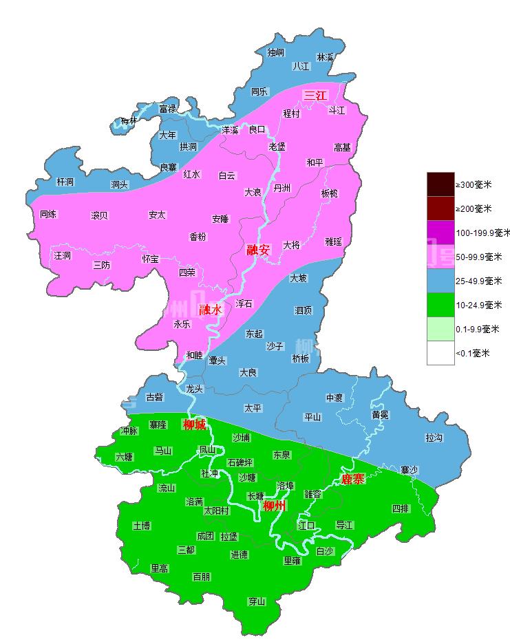 柳州开启雨雨雨模式,最低气温只有.