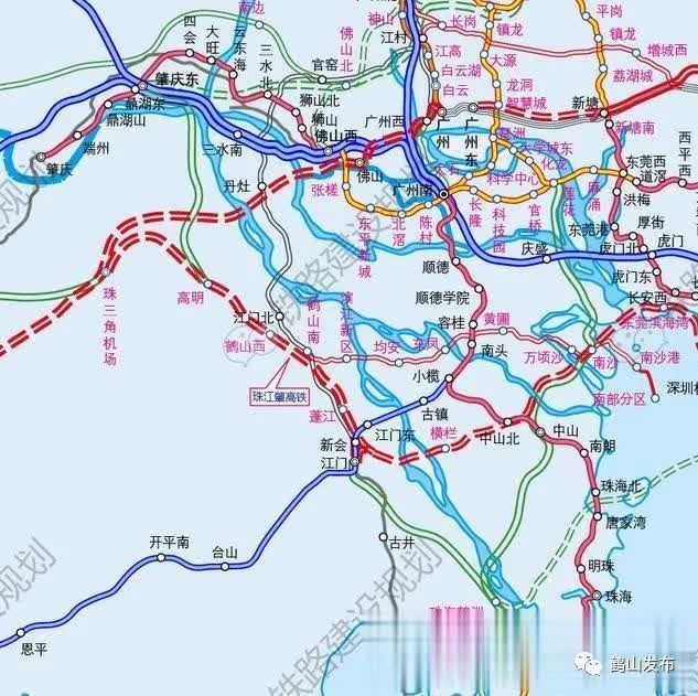 高铁江门至珠三角枢纽机场段)项目位于广东省境内,项目线路自江门站起