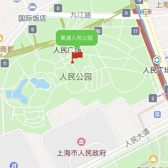 具体的点位靠近钦州南路,请以实地为准哦~ 公园绿地   黄浦人民公园