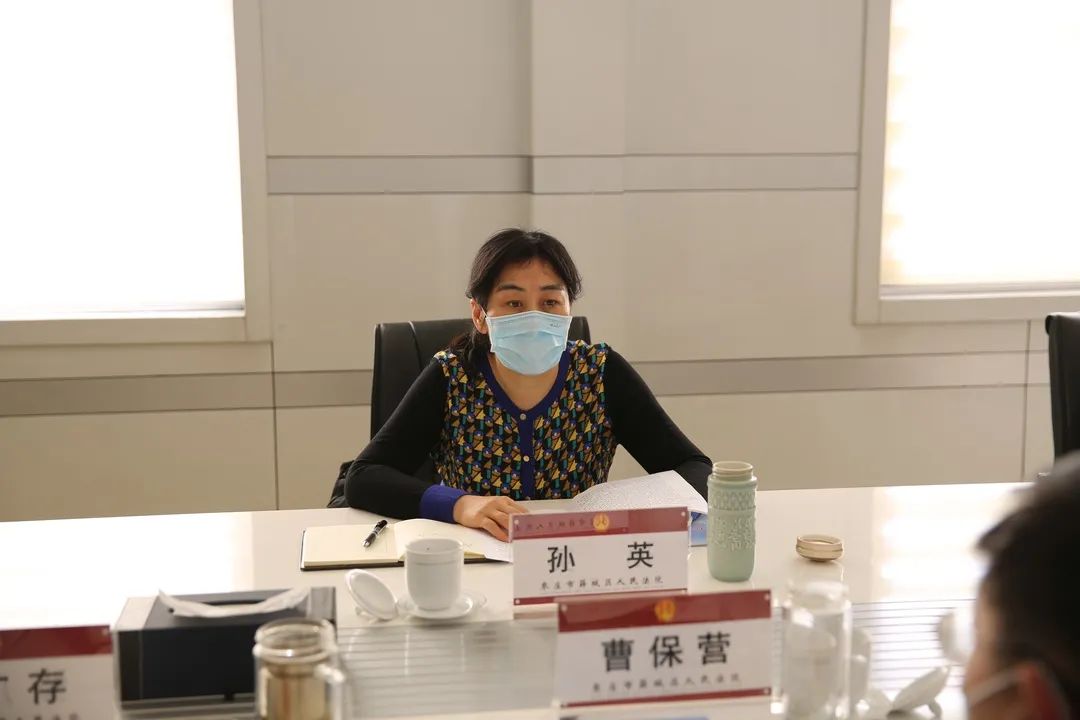 中院党组书记院长孙英到薛城区调研