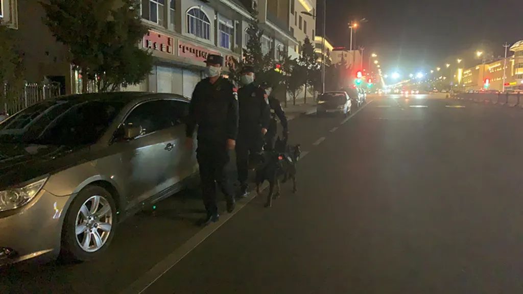 5月1日前期至假期结束,阿左旗公安局巡逻防暴警察大队加强夜间路面